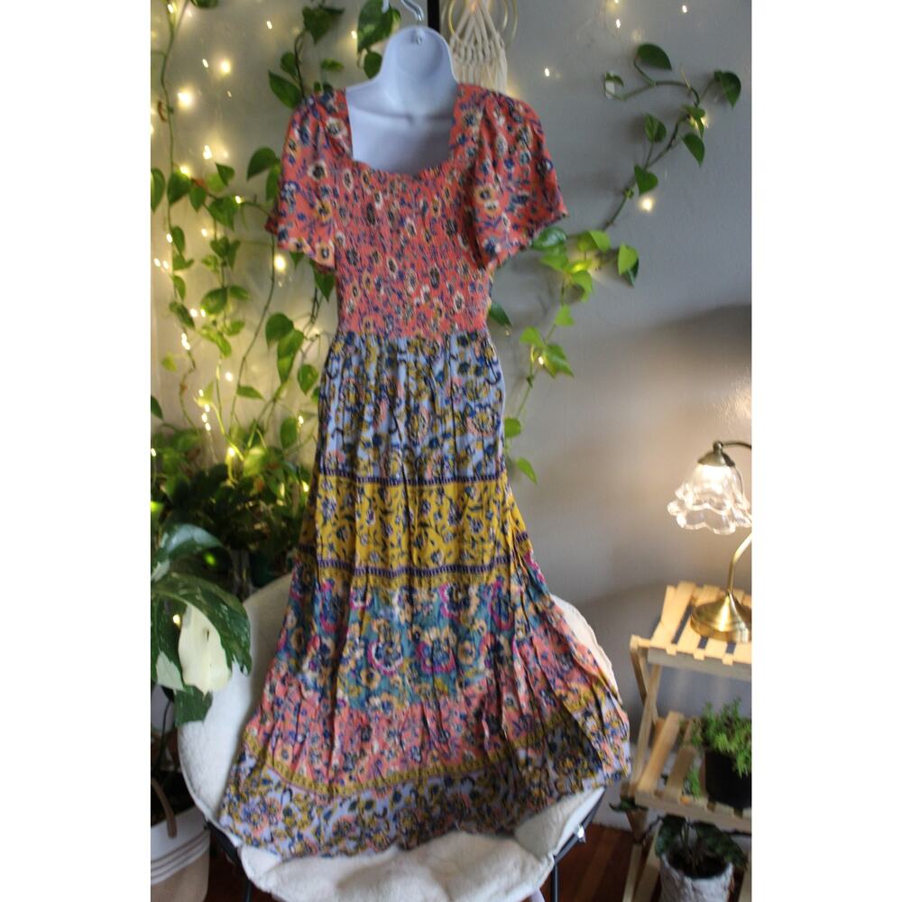 Angie Boho Floral Maxi Dress NWT | | Size S/M - Picture 4 of 7